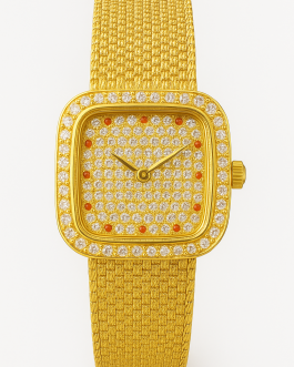 Gold PLT And Diamond Watch