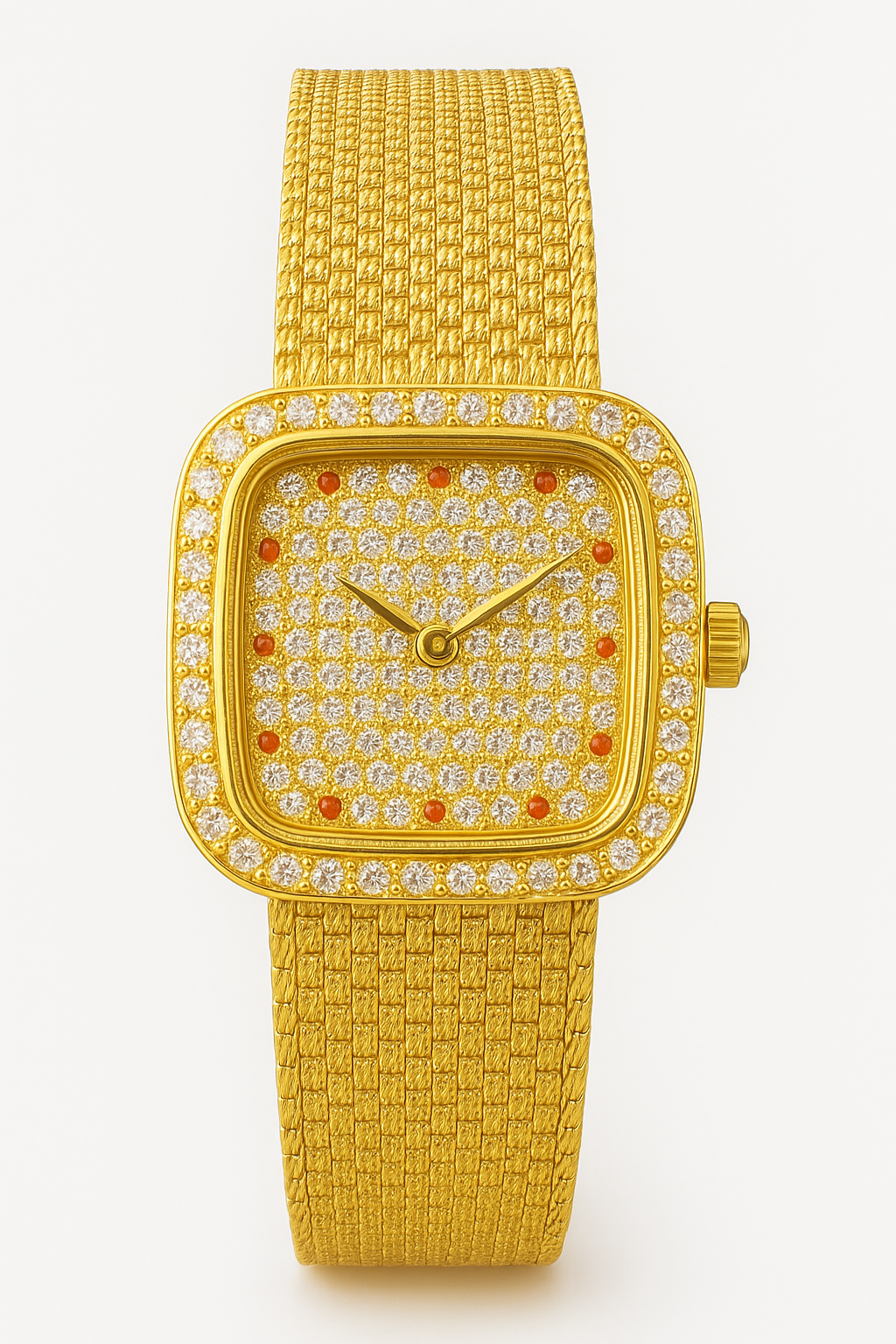 Gold PLT And Diamond Watch